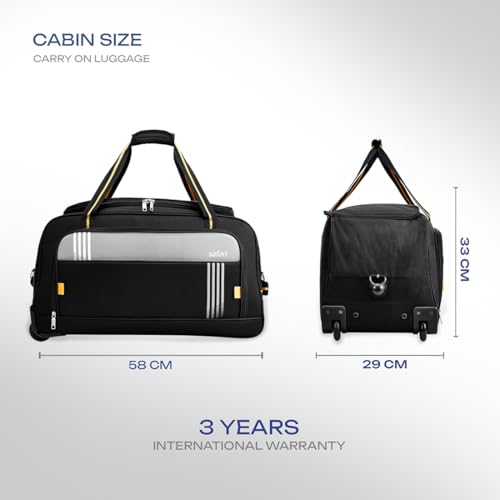 Image of Safari Imperia Trolley 3 Years Warranty Duffle Bag (58 Cm, Black) (IMPERIA58RLBLK)
