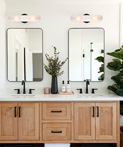 Daycent Modern Farmhouse Black Bathroom Light Fixtures Wall Sconces Set Of Two Cylinder Sconce Lighting #TOP1