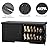 HOMSHO 2-Tier Storage Bench, 39.4" Wide Shoe Bench with Padded Seat Cushion, Entryway Bench with 2 Barn Doors and Adjustable Shelf, Black
