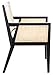 Safavieh Couture Home Collection Malik Black and Natural Rattan Dining Chair