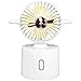 Samolot Oscylacyjny Mini Wentylator Styl Retro i Minimalizm Ładowanie Przez USB Przenośny Regulowany Ręczny Wentylator do Letniego Domowego Biura(biały)