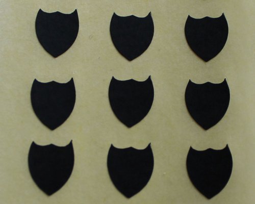 150 Labels, 10x8mm Shield Shape, Black, Self-Adhesive Stickers, Minilabel Shapes