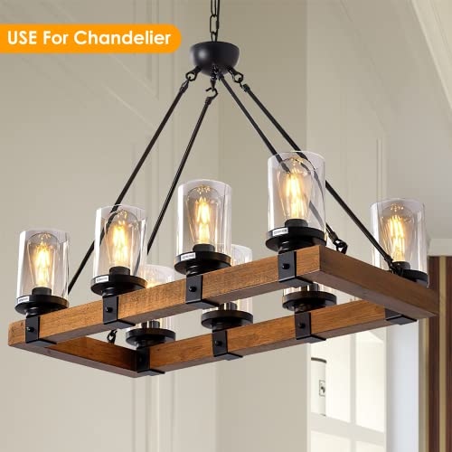 6 Pack Clear Glass Shades Replacement,5.51In Height,3.94In Diameter,1.65In Fitter,High Transmittance Cylinder Glass Lampshade Replacement For Pendant Light Floor Lamps Chandelier Wall Sconces #TOP4