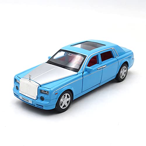Image of 1:32 Diecast Metal Car Model Phantom Toy Cars for Kids Pull Back Openable Doors with Light Sound