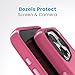 Speck iPhone 15 Pro Case - Built for MagSafe, Drop Protection - Scratch Resistant, Soft Touch, 6.1 Inch Phone Case - Presidio2 Pro Digital Pink/Blossom Pink/White