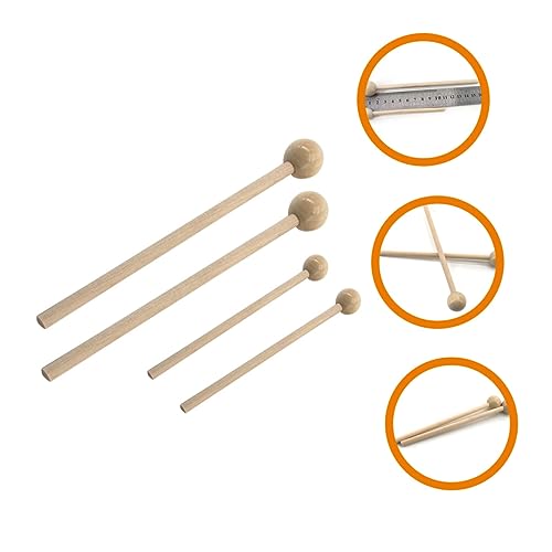 Par de baquetas de cabeza redonda para práctica e instrumentos de percusión, mazas ligeras para bombos para conciertos, bares y uso diario miniatura 5