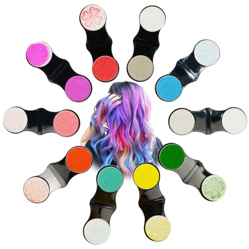 Set de 10 colores de tizas para el pelo para niñas, tintes temporales lavables y tizas para el pelo,tizas para el pelo para niños, fáciles de lavar con champú, para cumpleaños, festivales y fiestas.