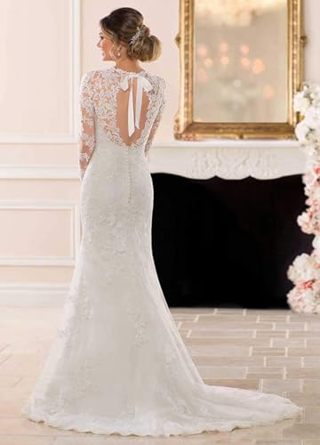 YMSHA Women's Beach Spaghetti Strap Wedding Dresses for Bride 2025 Boho Long Lace Bridal Gowns for Wedding YMS0412