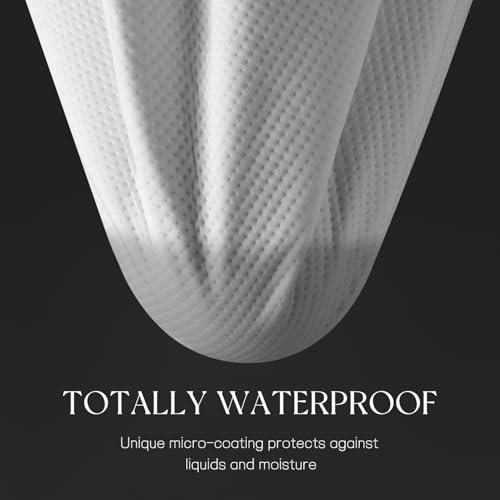 Image of King Mattress Protector Tencel Luxury 100% Waterproof Mattress Protector,Silky Soft & Breathable,Cooling Mattress Pad Cover Fitted 18 inch Deep Pocket Noiseless,78 inchx80 inch