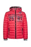 Frontzipper Camp David Herren Steppjacke mit Kapuze und Logo Artworks