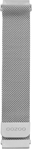 Oozoo Bracelet de montre en acier inoxydable avec fermoir magnétique, argenté, Bracelet Cover