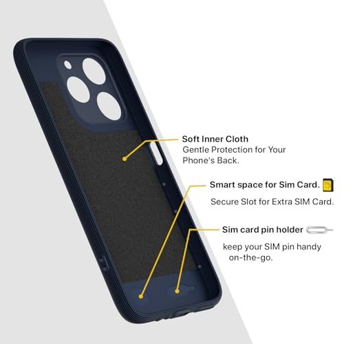 Image of Pikkme Back Cover for Realme P4 Lite 4G Camera Protection 3D Hexa Cube Design Silicone Protective Bumper Case (Blue)