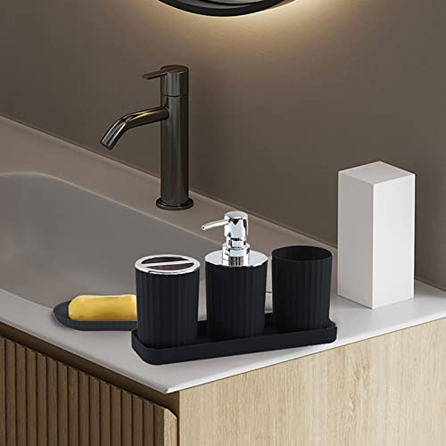 5 Piece Bathroom Accessory Set, Soap Dispenser Bathroom With Soap Dispenser Pump, Toothbrush Holder, Tumbler & Soap Dish Soap Dispenser Hand Soap Dispenser Hand Soap Dispenser For Bathroom #TOP1
