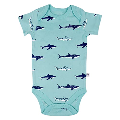 Image of HonestBaby unisex-baby Organic Cotton Short Sleeve Bodysuits Multipack