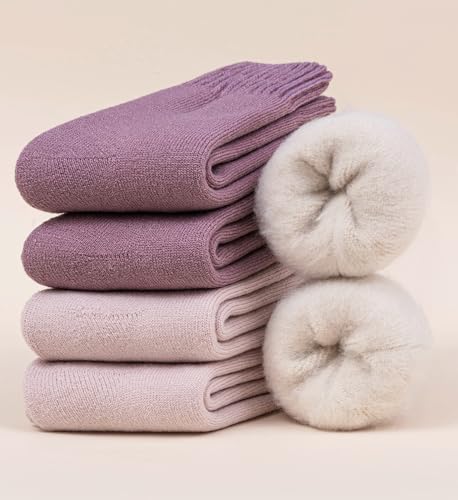 Image of KANAV 7 Pairs Warm Winter Socks for Women Thick Thermal Boot Socks Comfy Slouchy Fuzzy Slipper Socks Cozy Chunky Ankle Socks