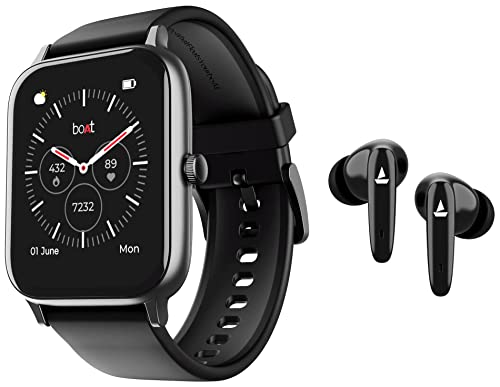 Image of boAt Xtend Pro with Advanced Dedicated Bluetooth Calling Chip, Dial Pad & Airdopes 181 in-Ear True Wireless Earbuds with ENx Tech, Beast Mode(Low Latency Upto 60ms) for Gaming