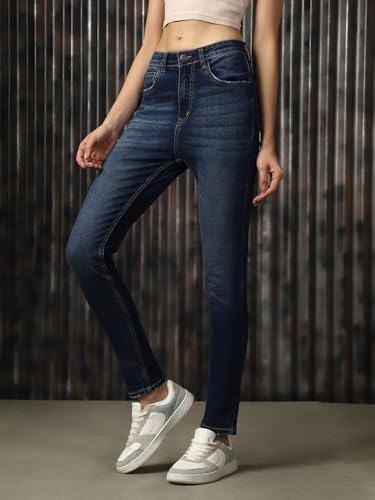 Image of High Star Women Washed Skinny fit Highrise Stretchable Jeans