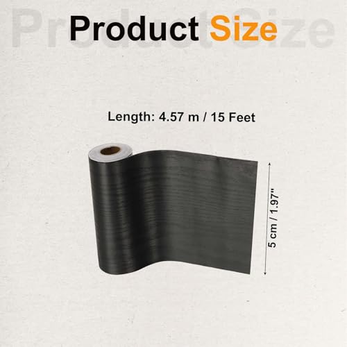 Image of PATIKIL Wood Grain Tape 2 inch x 32 ft, Self-Adhesive Wood Texture Repair Tape Realistic Wooden Effect Patch for Furniture Cabinets Floor Walls, Black Wood Grain