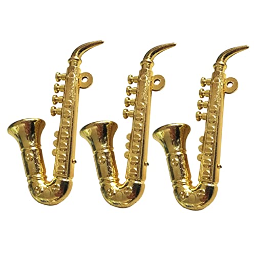 IMIKEYA Small Toy Saxophone Ornament Set 1:12 Scale Miniature Saxophones Boys and Girls Instrument Toys Decorative Accessories