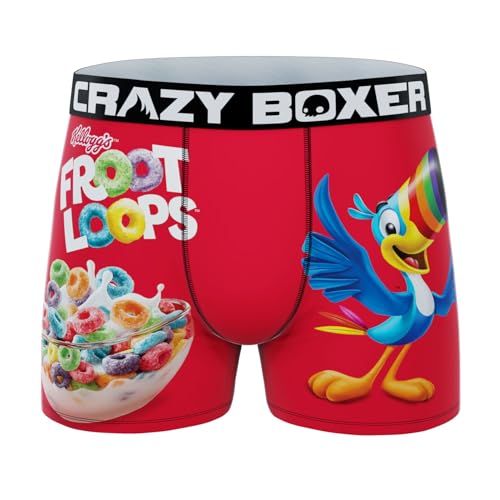CRAZYBOXER Kellogg's Toucan Sam Men's Boxer Briefs (Creative Packaging)