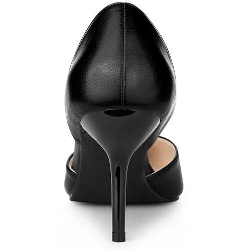 Allegra K Women's Closed Pointed Toe Slip on Stiletto High Heel Dress Pump Shoes3