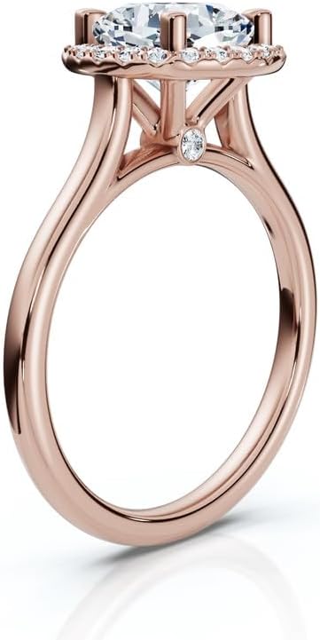 2 CT Moissanite Engagement Ring Colorless VVS1 10K 14K 18K Solid Gold, 925 Sterling Silver Solitaire Engagement Ring Christmas gift for Women
