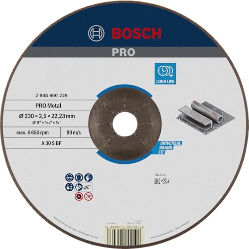 Bosch 2 608 600 225 - Disco de corte acodado Expert for Metal - A 30 S BF, 230 mm, 2,5 mm (pack de 1)