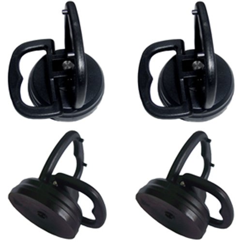 4 x Mini Saugheber Satz Glassauger/Gummisauger, Saugnapf ø 55 mm (Einhand-Saugnapf) z.B. für Glas, Fließen, Imacs Frontscheiben etc.