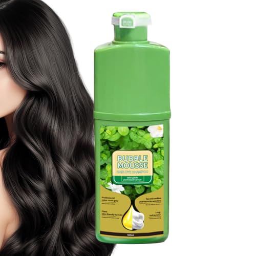 Bubble Mousse Hair Dye Champú, Coloración de Cabello de Espuma Vegetal de Larga Duración, Champú Vegetal con Espuma, Tinte de Pelo de Acción Rápida Burbujas Tinte para el Cabello Para Todo Tipo de