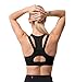 Yvette High Impact Women Sports Bra Front Closure Double Deck Mesh Running Bra for Plus Size, 09ABlack, L(AC)
