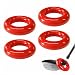 asdmm 4 Pack Golf Club Swing Weight Rings, Weighted Golf Donut Improve Tempo, Strength, & Warm-Up - Golf Training Aid for Men & Women (4, Red)