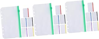 NOLITOY 18 Peças Saco Com Zíper Colorido Transparente Envelope Bolsa Suporte De Documentos De Plástico Transparente Fichário Recarga Saco De Documentos Zip Envelopes De Dinheiro Pastas