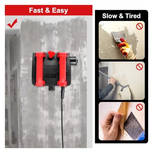 YJINGRUI 110V Electric Wall Planer Handheld Power Wall Scraper Wall Shovel Machine for Wallpaper Paint Putty, 90° No dead Angle