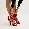DREAM PAIRS High Chunky Block Platform Heels for Womens Strappy Gladiator Sexy Open Toe Dressy Sandal SDHS2205W Red 9