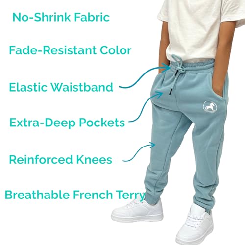 Toddler Boys Joggers Sweatpants 2T-6T – Reinforced Knee, Elastic Waist, Pockets – Toddler Joggers for Boys2