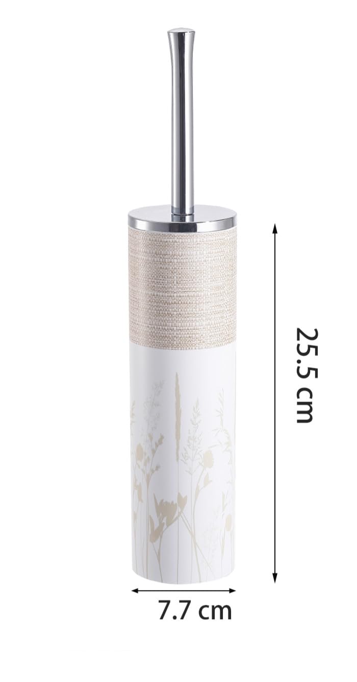 BM Set di Accessori da Bagno in Bambù e Plastica, Set Accessori Bagno Completo 5 Pezzi, Dispenser, Portaspazzolino, Bicchiere, Portasaponetta, Portascopino