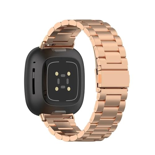 Image of YODI Watch Band Compatible with Fitbit Versa 4 / Fit bit Versa 3 / Fitbit Sense /Sense 2 Band, Soft Replacement Silicone Wristband for Women Flexible Waterproof Sport Watch Strap for Men Large