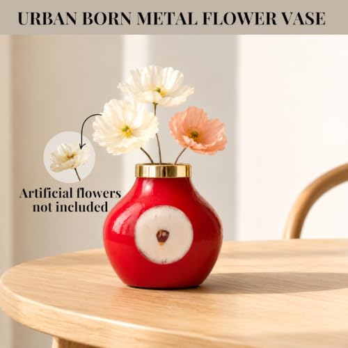 Image of Urban Born Decorative Vases | Living Room Dining Table | Home Decor Vases| Flower Vases| Vase Sets and Shelf Decor | (Wine 15 X 15 X 15 CM)