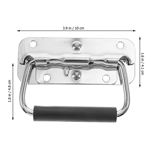 DOITOOL Spring Loaded Surface Mount Handle 4-Pack 3.94In Boat Ring Pull Handles for Toolboxes Crates and Storage Cases - Image 2