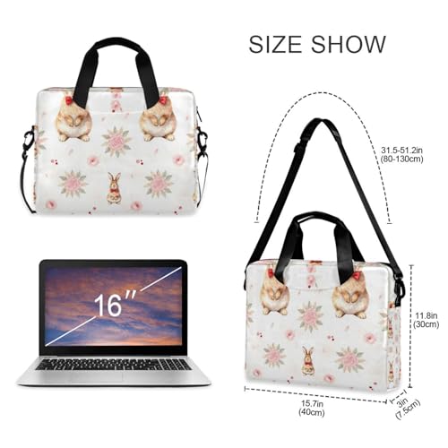 Maletín portátil para laptop 15.6 pulgadas con asas y correa miniatura 5