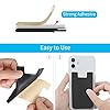 SS Card Holder for Back of Phone, Phone Wallet Stick-on Credit Card Sleeve Pocket Silicone Cell Phone Pouch Compatible for iPhone,Samsung Galaxy and Most SamrtPhones 4 Pack - Image 5