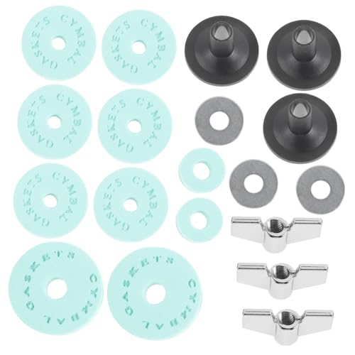 FAVOMOTO Present for Drummers 1 Set Drum Cymbal Kit Accessories Eva Pads Metal Washers Gasket