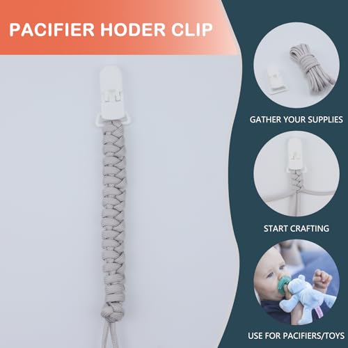 Image of 20-Pack Pacifier Clip Replacement Ends - BPA-Free Plastic Fasteners for DIY Baby Crafts, Sewing Bibs & Blankets Straps (3 /4 Inch, Black)