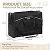 Petsfit Borsa per il trasporto di gatti e cani, aeroplano | borsa per cani e trasportino gatto | borsa aerea per animali domestici | trasporto sicuro in auto, aereo e treno, L/nero
