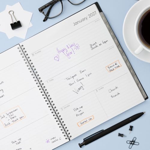 Image of Blue Sky 2027 Weekly and Monthly Planner Calendar, Includes January 2027 - December 2027, 8.5 inch x 11 inch, Flexible Cover, Wirebound, Laminated Tabs, Storage Pocket, Enterprise (Pack of 2)