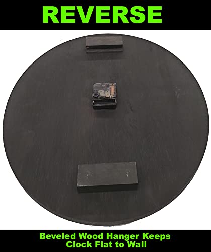 Reloj de pared redondo de madera 12 pulgadas miniatura 4