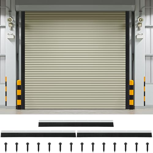 DoubleFill 3" Roll up Garage Brush Seal for Side, 12ft Long Heavy Duty Garage Door Seal Nylon Brush with Aluminum Track No-Drill 45deg Holder for Commercial, Corrugated, Sliding Barn, Hangar Doors by DoubleFill - Used condition - US$75.99