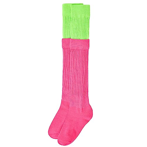 Image of Zando Slouch Socks for Women - 80s 90s Knee High Scrunch Socks Soft Long Stacked Boot Sock Warm Winter Sock Daily Wear