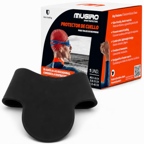 Imagen de MUGIRO Protector Cuello Neopreno Antirrozaduras Negro 35-40 cm