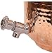 Copper Portal 100% Indian Handmade Hand Hammered Pure Copper Water Dispenser Pot 4 Liter Water Storage Tank with 2 Hammered Glasses (5Liter)